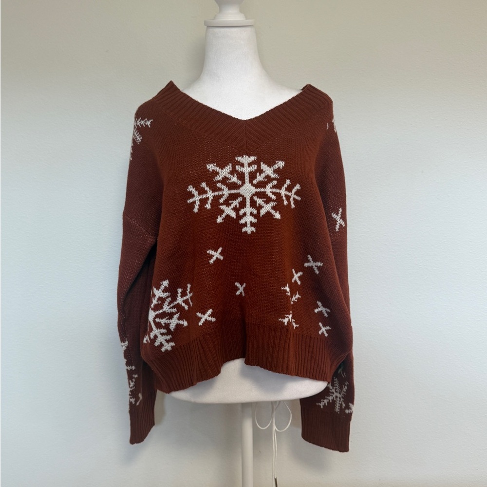 Women's Snowflake Knit Sweater